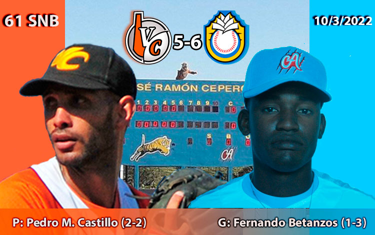 Pedro Manuel Castillo y Fernando Betanzos, perdedor y ganador el tercer juego entre Villa Clara y Ciego de ívila en la 61 Serie Nacional de Béisbol. Pedro Manuel Castillo y Fernando Betanzos, perdedor y ganador el tercer juego entre Villa Clara y Ciego de ívila en la 61 Serie Nacional de Béisbol.