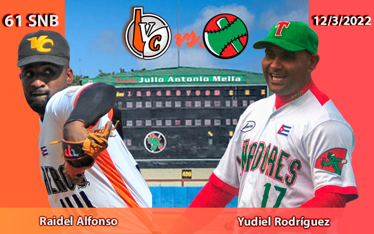 Abridores del cuarto juego entre Villa Clara y Las Tunas en la 61 Serie Nacional de Béisbol, el 12 de marzo de 2022. Abridores del cuarto juego entre Villa Clara y Las Tunas en la 61 Serie Nacional de Béisbol, el 12 de marzo de 2022.