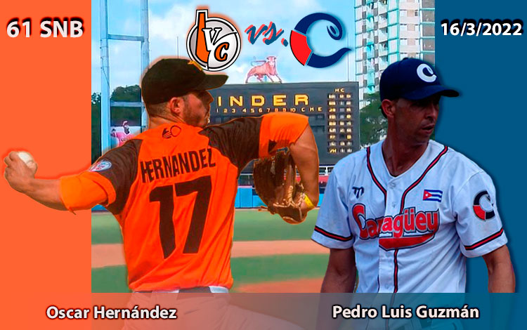 Oscar Hernández Orta y Pedro Luis Guzmán, abridores por Villa Clara y Camagí¼ey en el cuarto juego de la subserie particular de la 61 Serie Nacional de Béisbol de Cuba. Oscar Hernández Orta y Pedro Luis Guzmán, abridores por Villa Clara y Camagí¼ey en el cuarto juego de la subserie particular de la 61 Serie Nacional de Béisbol de Cuba.
