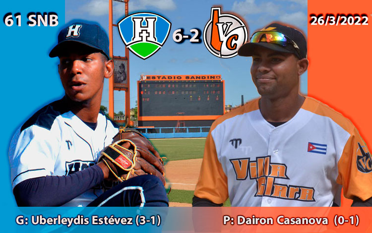 Dairon Casanova y Uberleydis Estévez, abridores por Villa Clara y Holguín en el primer juego de la subserie correspondiente a la 61 Serie Nacional de Béisbol. Dairon Casanova y Uberleydis Estévez, abridores por Villa Clara y Holguín en el primer juego de la subserie correspondiente a la 61 Serie Nacional de Béisbol.