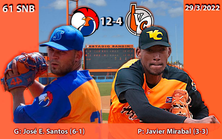 José E. Santos y Javier Mirabal, abridores del juego 3 entre Sancti Spíritus y Villa Clara en la 61 Serie Nacional de Béisbol. José E. Santos y Javier Mirabal, abridores del juego 3 entre Sancti Spíritus y Villa Clara en la 61 Serie Nacional de Béisbol.