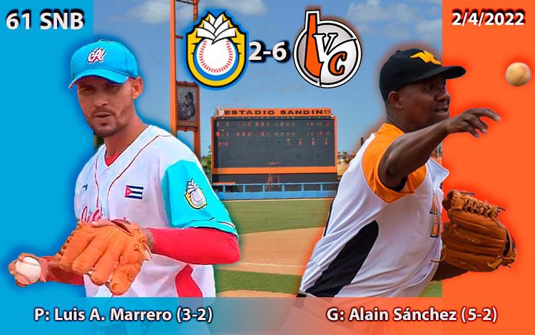 Luis Marrero (perdedor) y Alaín Sánchez (ganador), abridores del juego 4 entre Ciego de ívila y Villa Clara en la 61 Serie Nacional de Béisbol. Luis Marrero (perdedor) y Alaín Sánchez (ganador), abridores del juego 4 entre Ciego de ívila y Villa Clara en la 61 Serie Nacional de Béisbol.