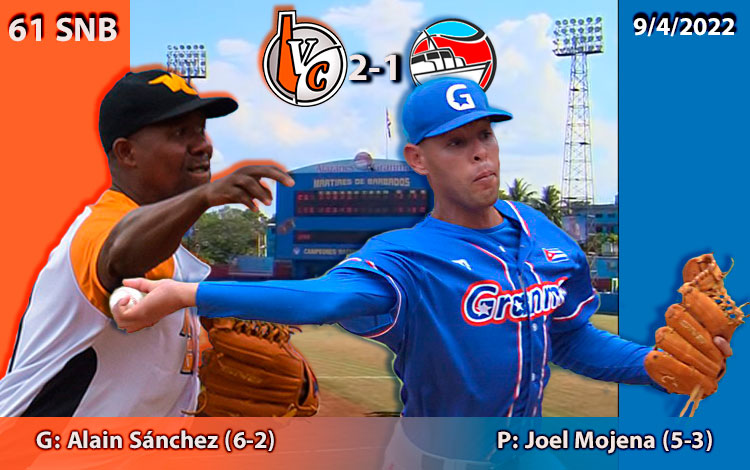 Alain Sánchez (ganador) y Joel Mojena (perdedor) abridores del juego 4 entre Villa Clara y Granma. Alain Sánchez (ganador) y Joel Mojena (perdedor) abridores del juego 4 entre Villa Clara y Granma.