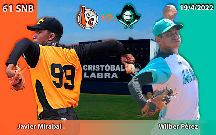 Javier Mirabal y Wilber Pérez, abridores por Villa Clara y la Isla de la Juventud, respectivamente, en el tercer juego de la 61 SNB entre ambos equipos. Javier Mirabal y Wilber Pérez, abridores por Villa Clara y la Isla de la Juventud, respectivamente, en el tercer juego de la 61 SNB entre ambos equipos.