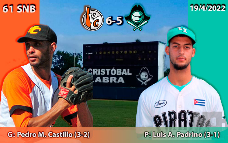Pedro Manuel Castillo (ganador) y Luis Alejandro Padrino (perdedor)del tercer juego entre Villa Clara y la Isla de la Juventud en la 61 Serie Nacional de Béisbol. Pedro Manuel Castillo (ganador) y Luis Alejandro Padrino (perdedor)del tercer juego entre Villa Clara y la Isla de la Juventud en la 61 Serie Nacional de Béisbol.nal de Béisbol.