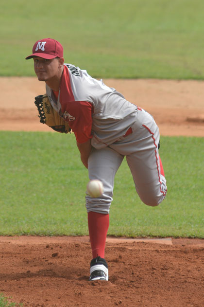 Mailon Cruz, abridor por Mayabeque en el quinto juego contra Villa Clara. Mailon Cruz, abridor por Mayabeque en el quinto juego contra Villa Clara.