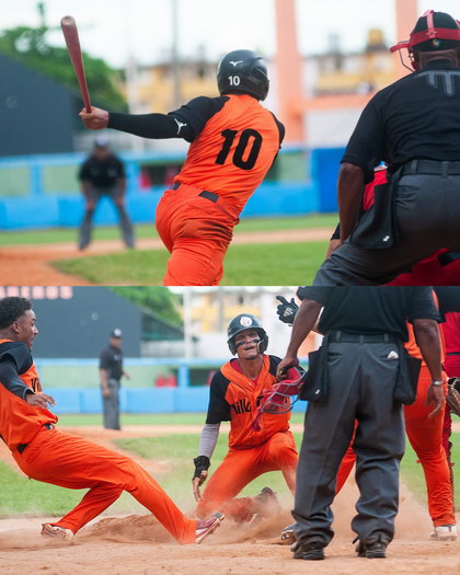 Yuri Marcos Fernández impulsa la cuarta carrera, que anota Cristian Rodríguez, para dejar al campo a Santiago de Cuba y ganar el título de la VII Serie Nacional de Béisbol Sub-23. Yuri Marcos Fernández impulsa la cuarta carrera, que anota Cristian Rodríguez, para dejar al campo a Santiago de Cuba y ganar el título de la VII Serie Nacional de Béisbol Sub-23.