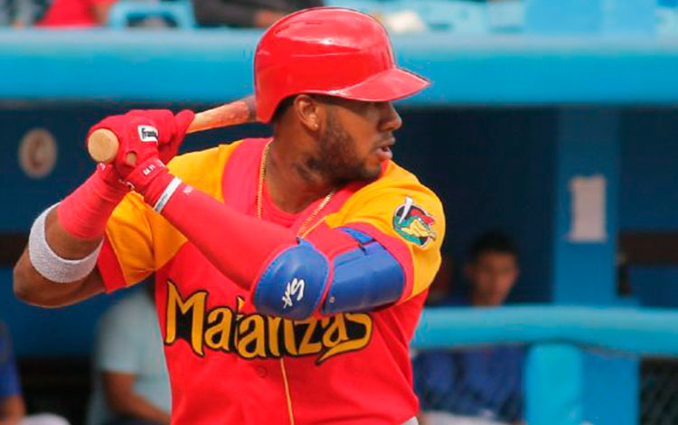 Bárbaro Erisbel Arruebarruena, pelotero del equipo Matanzas. Bárbaro Erisbel Arruebarruena, pelotero del equipo Matanzas.