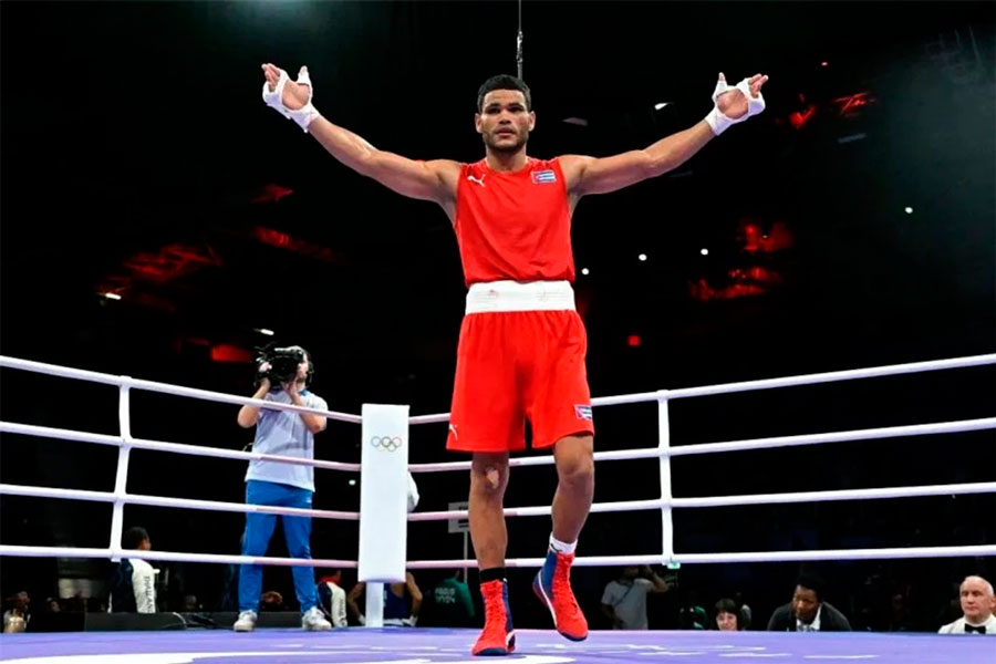 Cuba Erislandy Álvarez en los Juegos Olímpicos de París 2024.