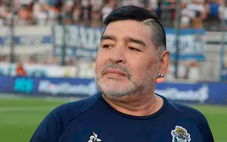 Diego Armando Maradona, futbolista argentino.