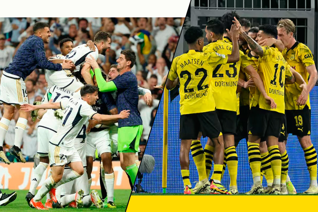 Borussia Dortmund y Real Madrid, finalistas de la Champions League 2023-2024.