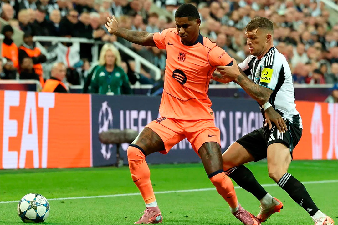 Marcus Rashford marcó los dos del Barcelona y fue el MVP del partido contra el Newcastle.