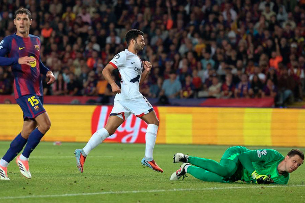 Gonzalo Ramos fue el artífice del gol que le diera la victoria al PSG en el minuto 90 frente al Barcelona.