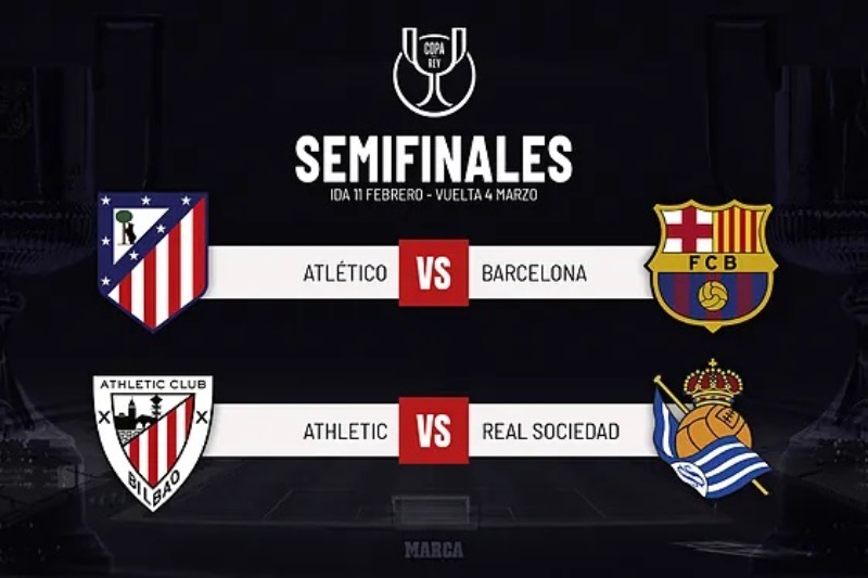 Semifinalistas de la Copa del Rey.