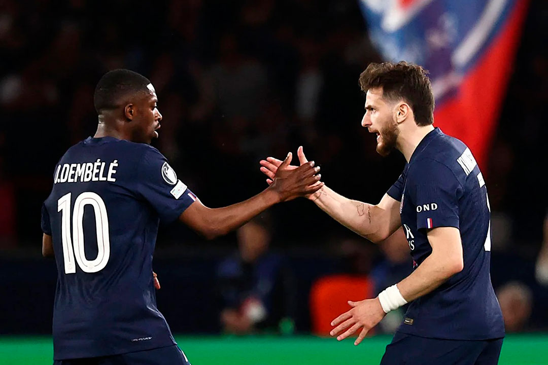 Ousmane Dembélé y Kvaratskhelia firmaron dobletes.