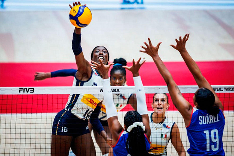 Italia derrota a Cuba en el Campeonato Mundial de Voleibol, el 24 de agosto de 2025.