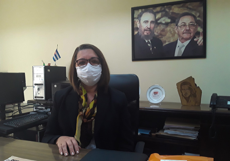 Emelina Báez Abrahantes, directora de Bandec en Villa Clara.
