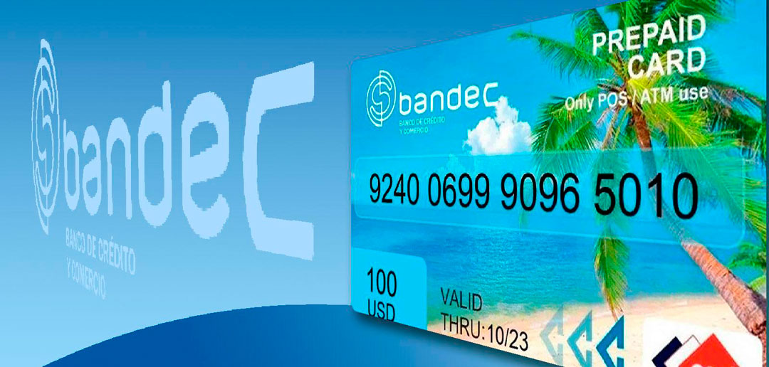 Tarjeta prepago de Bandec.