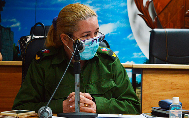 Yudí­ Rodrí­guez Hernández, presidenta del Consejo de Defensa Provincial de Villa Clara,