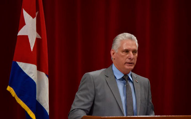 Presidente cubano, Miguel Díaz-Canel Bermúdez, inaugura Congreso Universidad 2022.