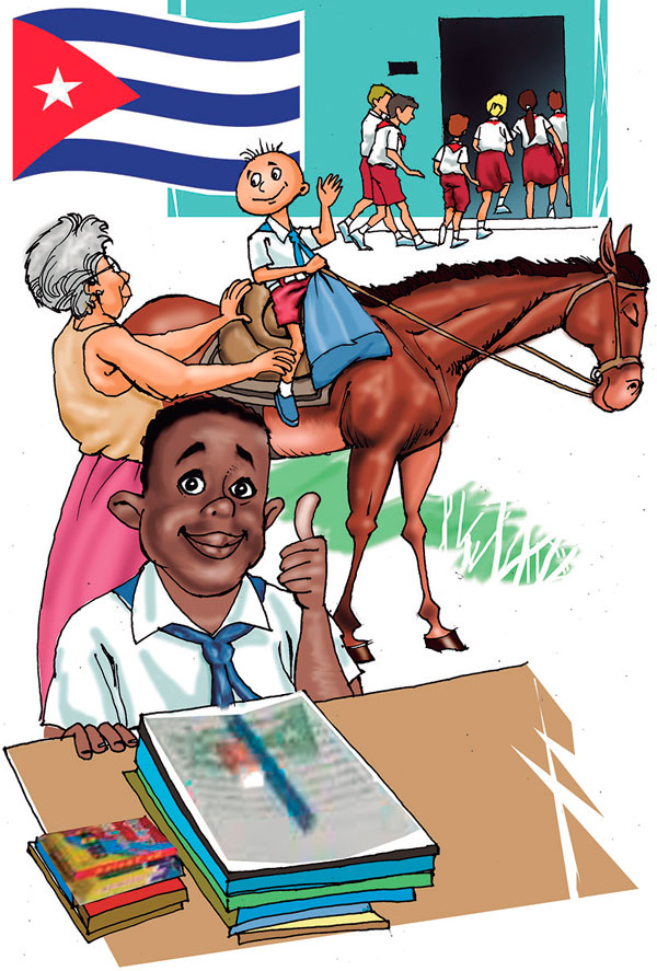 Ilustración de Adalberto Linares sobre el reinicio del curso escolar. Ilustración de Adalberto Linares sobre el reinicio del curso escolar.