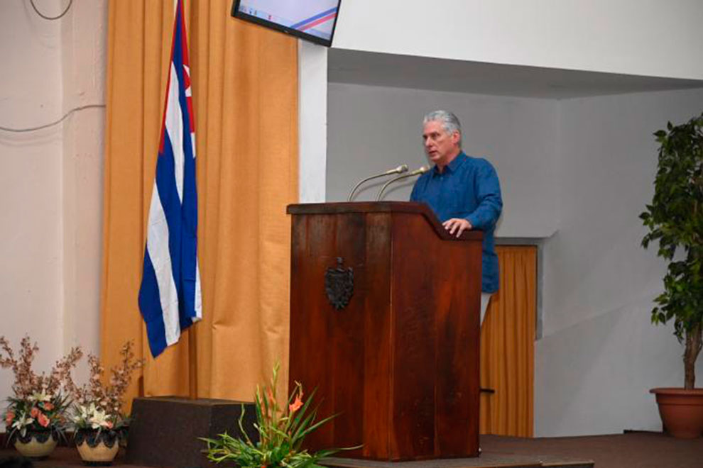 Presidente cubano. Miguel Díaz-Canel.