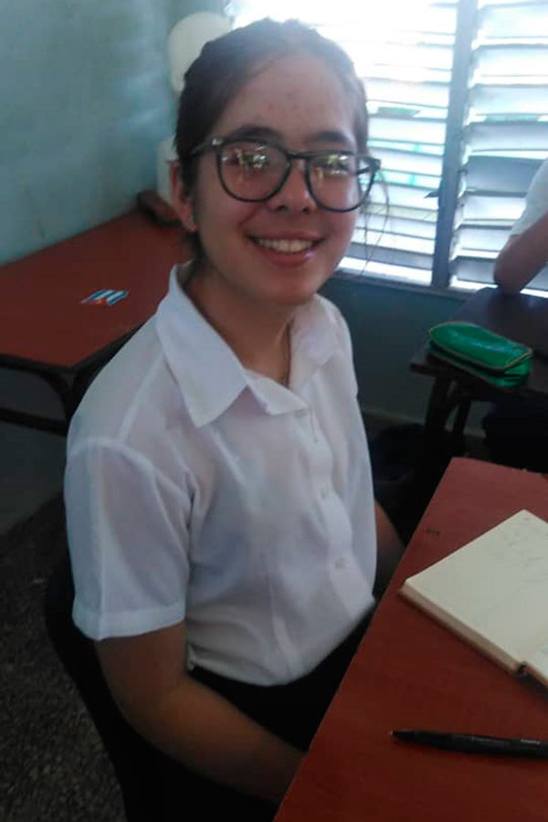 Isabel Lis González Cárdenas, estudiante de 9.o grado.
