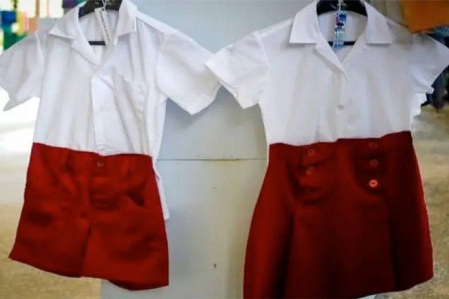 Uniforme de primaria en Cuba.