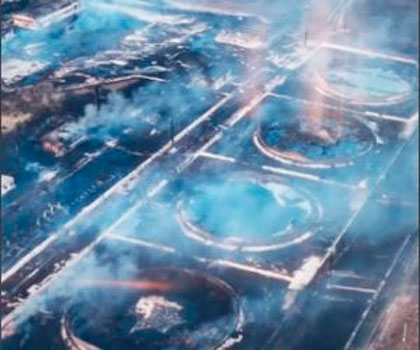 Base de Supertanqueros de Matanzas al amanecer del 12 de agosto de 2022. Base de Supertanqueros de Matanzas al amanecer del 12 de agosto de 2022.