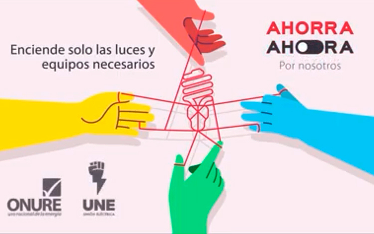 Campaña ahorro de electricidad de la Onure en Cuba.