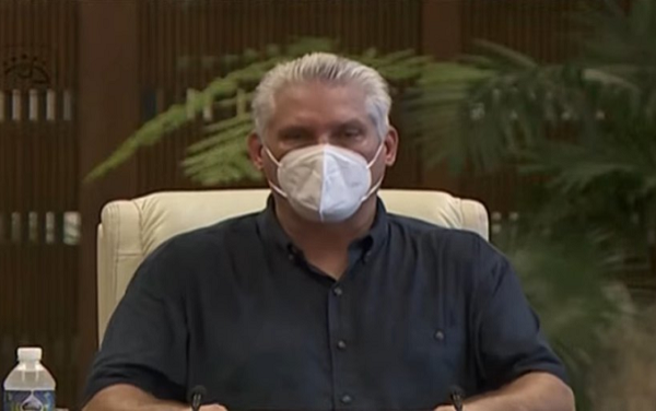 Intervención del presidente de Cuba, Miguel Díaz-Canel, ante la radio y la televisióin del país. Intervención del presidente de Cuba, Miguel Díaz-Canel, ante la radio y la televisióin del país.