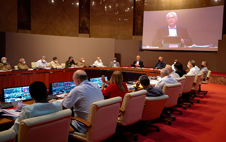 Intervención del presidente, Miguel Díaz-Canel, en la reunión del Consejo de Ministros correspondiente al mes de marzo de 2022. Intervención del presidente, Miguel Díaz-Canel, en la reunión del Consejo de Ministros correspondiente al mes de marzo de 2022.