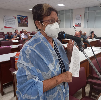 María del Carmen Velasco, delegada del Citma en Villa Clara. María del Carmen Velasco, delegada del Citma en Villa Clara.