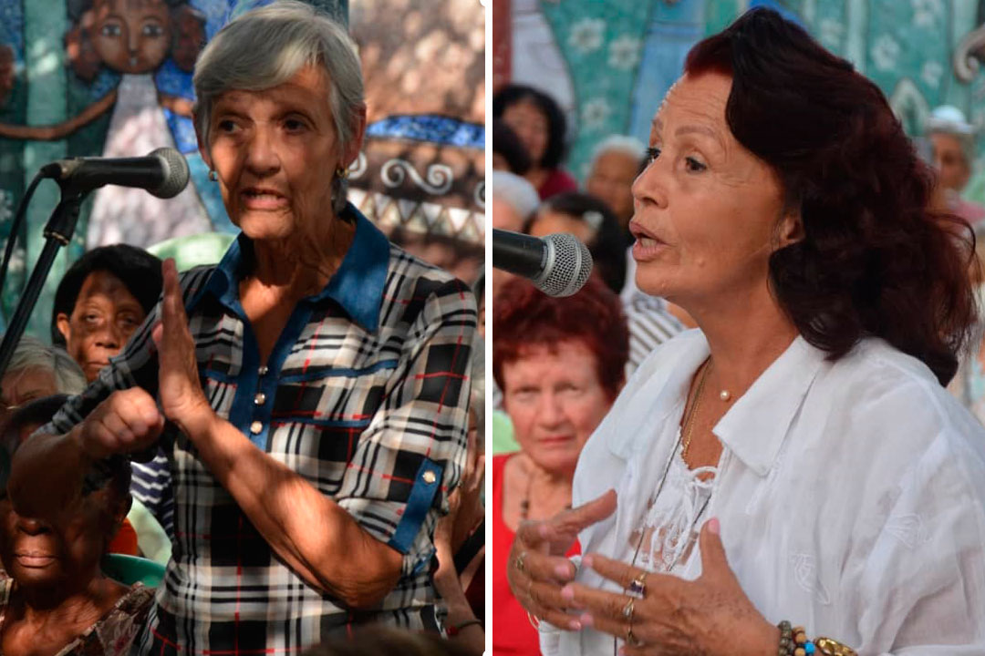 Federadas de Santa Clara en encuentro con los candidatos a diputados.