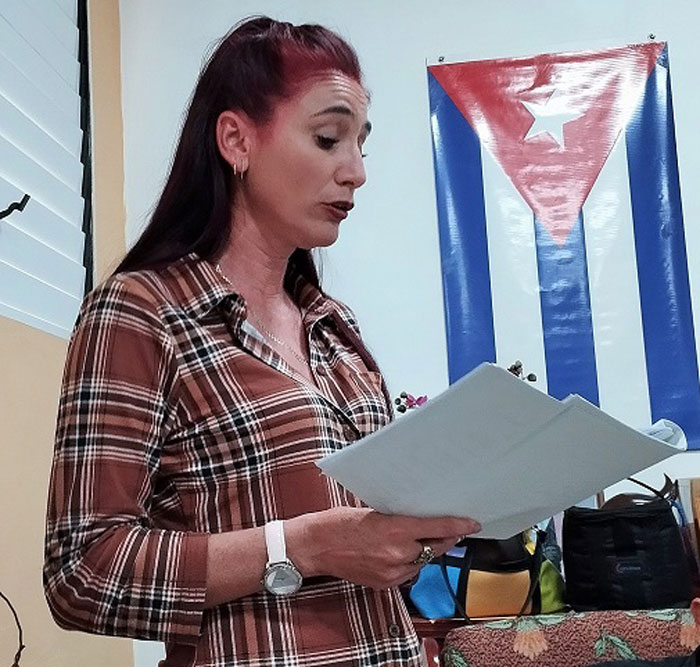 Natacha Padilla Aparicio, vicepresidenta de la AMPP en Placetas.