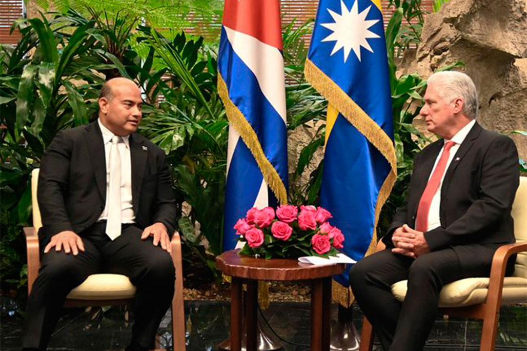 Presidente de Nauru, e Cuba, Miguel Díaz-Canel Bermúdez, sostuvo conversaciones oficiales con su homólogo de la República de Nauru, David Ranibok Adeang, y de Cuba, Miguel Díaz-Canel-Bermúdez.