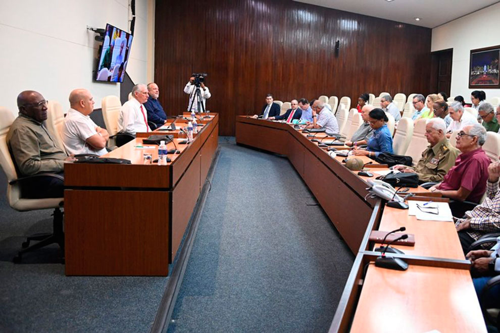 Reunión de chequeo de los daños provocados por el ciclón Helene. 