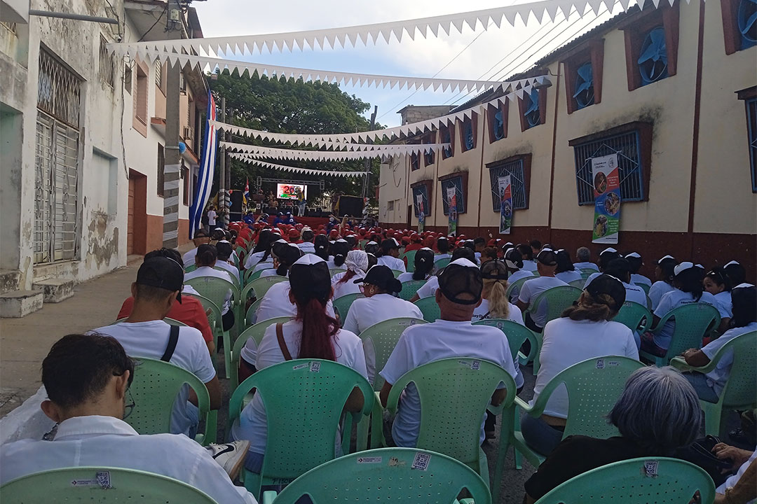 Acto por el aniversario 246 del barrio Condado, en Santa Clara.