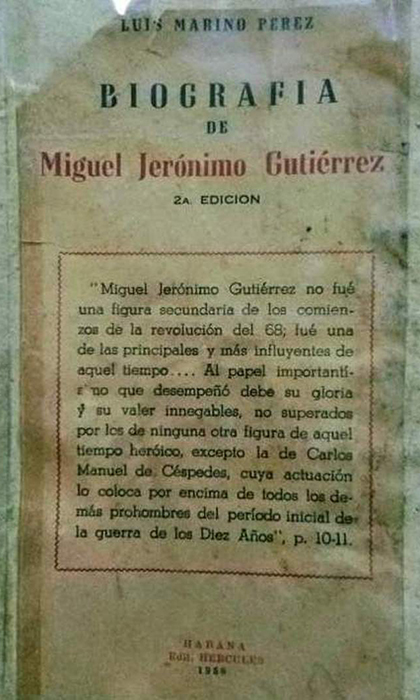 Biografía del patriota Miguel Jerónimo Gutiérrez. Biografía del patriota Miguel Jerónimo Gutiérrez.
