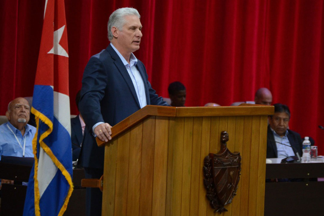 Miguel Díaz-Canel clausura la V Conferencia Internacional Por el Equilibrio del Mundo.