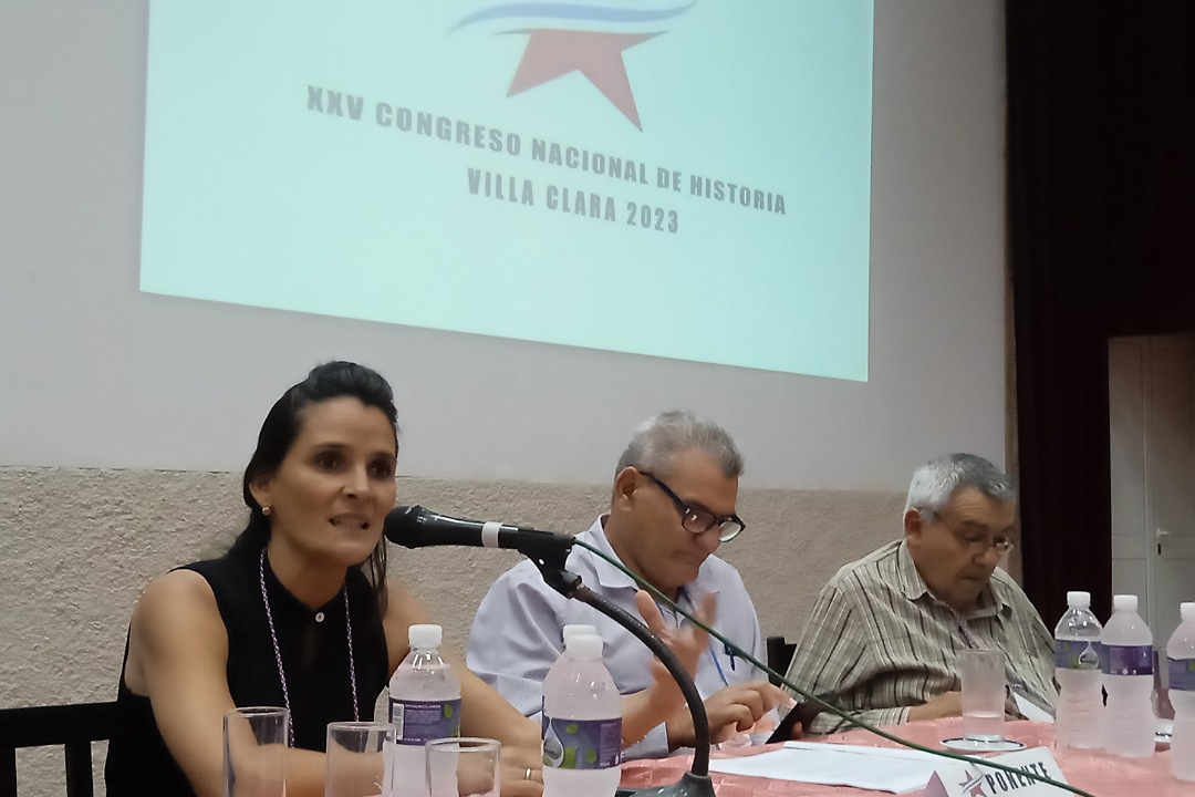 Taller central del Congreso de Historia en su jornada en Sagua la Grande.