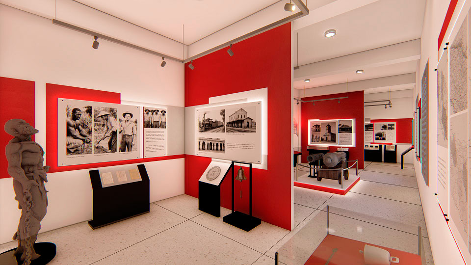 Sala del Museo Provincial dedicada a las huellas de la esclavitud en Santa Clara.