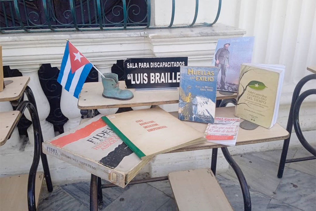 Obras en Braille sobre Fidel.