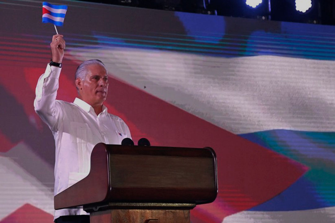Presidente cubano, Miguel Díaz-Canel, en el acto central por el 26 de julio de 2026, en Pinar del Río.