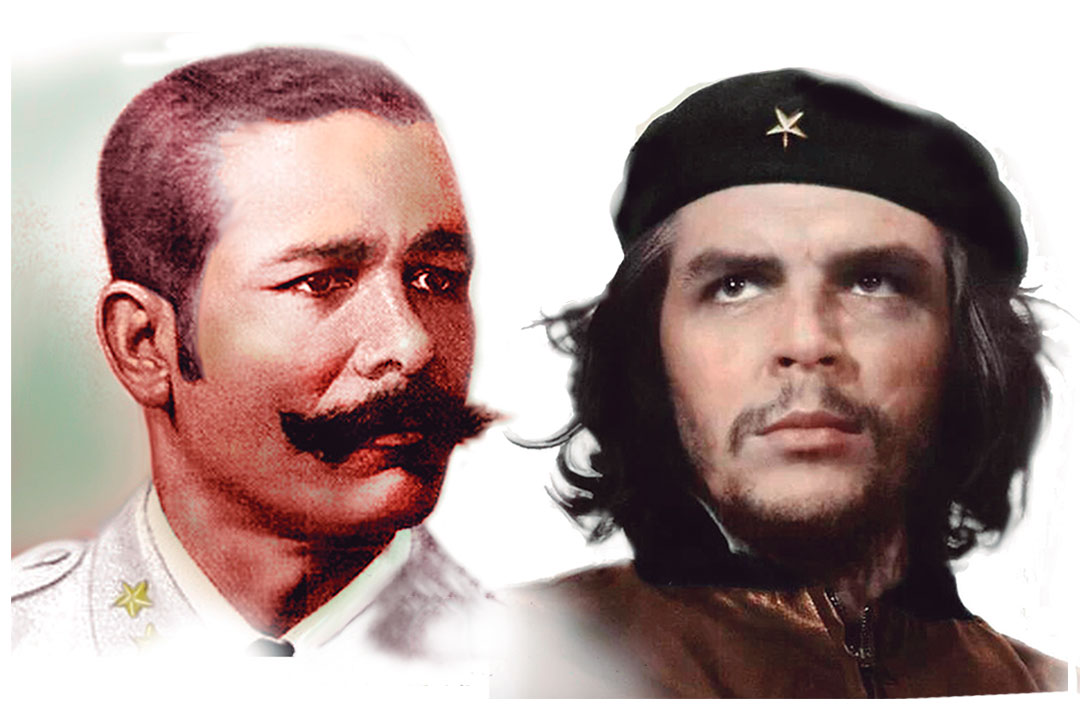 Antonio Maceo y Ernesto Che Guevara.