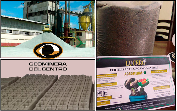Producciones de la Empresa Geominera del Centro.