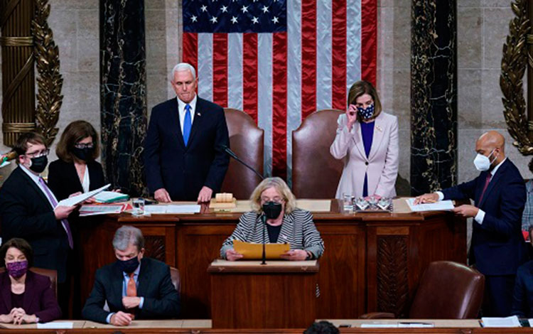 Confirmación de Joe Biden en el Congreso de Estados Unidos.