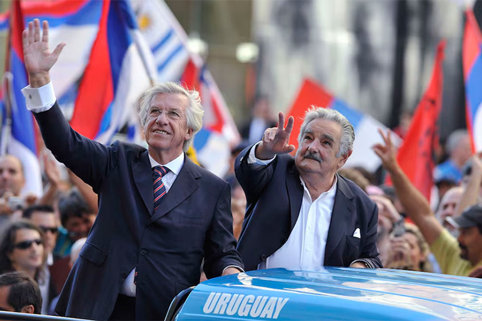 Pepe Mujica y el presidente Danilo Astori.