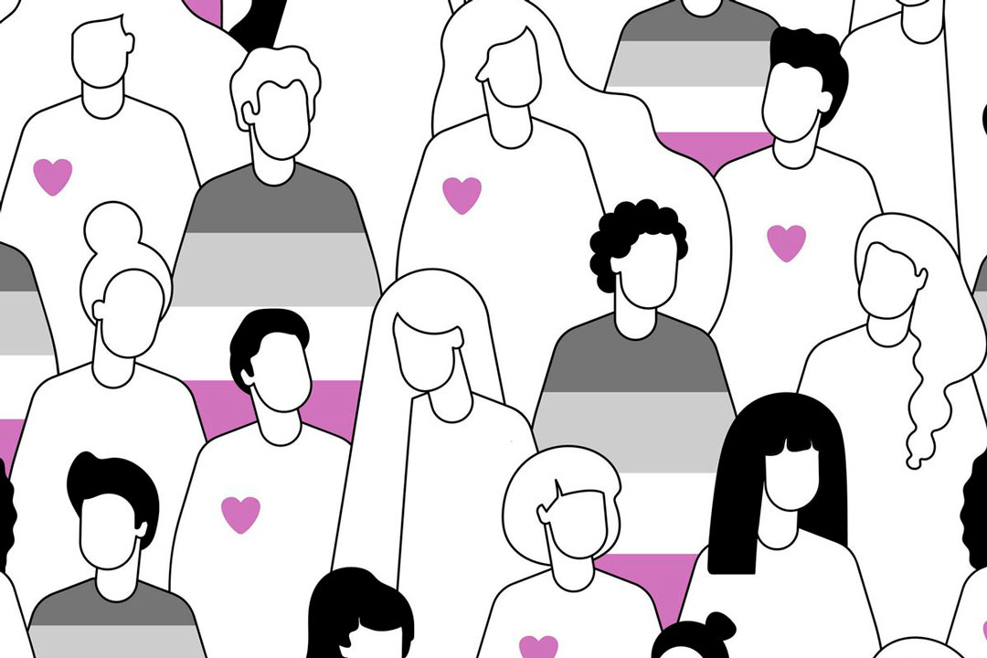 Ilustración sobre la asexualidad.