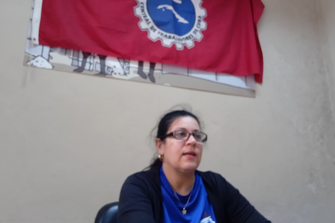 Maglin del Sol Martínez, secretaria provincial de la CTC en Villa Clara. 